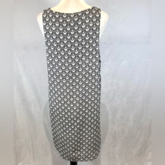 H&M black and white print shift dress size 14 - Picture 3 of 6